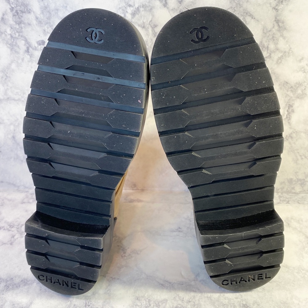 Chanel Calfskin Two Tone Combat Boots 40 - Picture 7 of 10